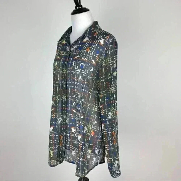 Cabi top size L artsy button down style# 129 artsy - Picture 6 of 11